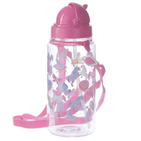 Botella infantil con pajita - Unicornio 450ml
