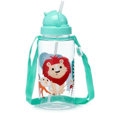 Botella infantil con pajita - Zoo 450ml