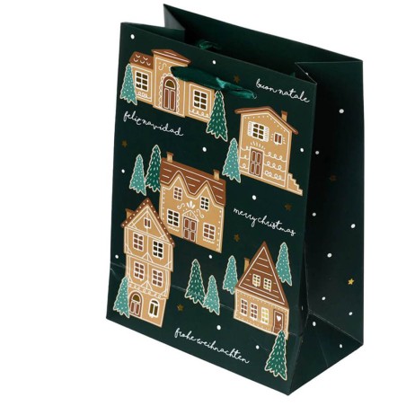 Bolsa regalo Navidad - Casitas