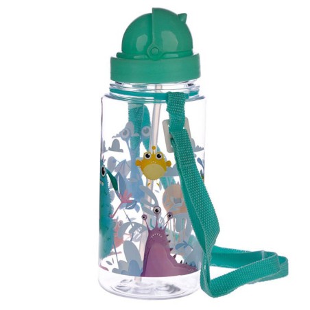 Botella infantil con pajita - Monstruos 450ml