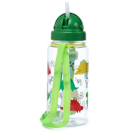 Botella infantil con pajita - Dinosaurios 450ml
