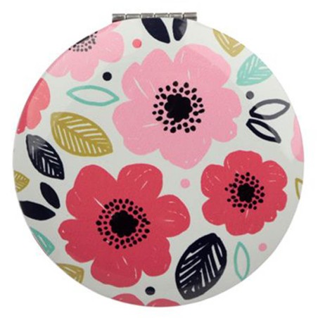 Espejo para bolso - Flores