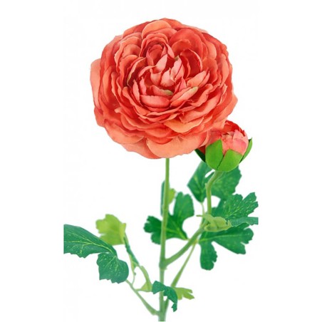FLOR ARTIFICIAL RANUNCULO NARANJA 54CM