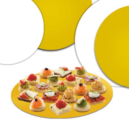 BASE REDONDA 27CM ORO/BLANCO