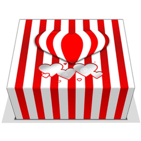 CAJA 20X20X7.50CM CORAZON 