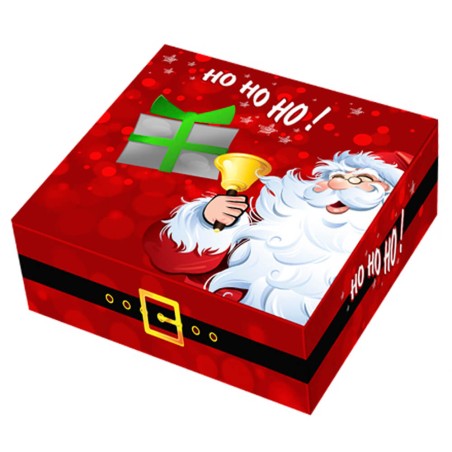 CAJA NAVIDEÑA 20X20X7.5CM PAPA NOEL