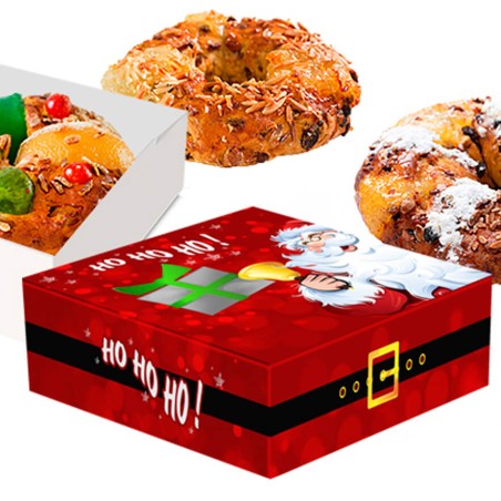 CAJA NAVIDEÑA 20X20X7.5CM PAPA NOEL