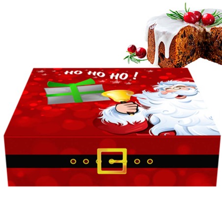 CAJA NAVIDEÑA 20X20X7.5CM PAPA NOEL