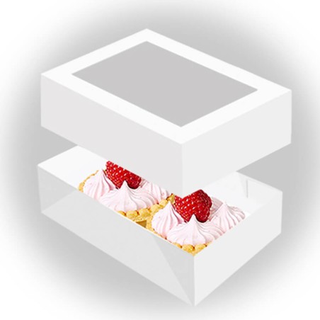 Caja blanca con ventana 12x18x6cm