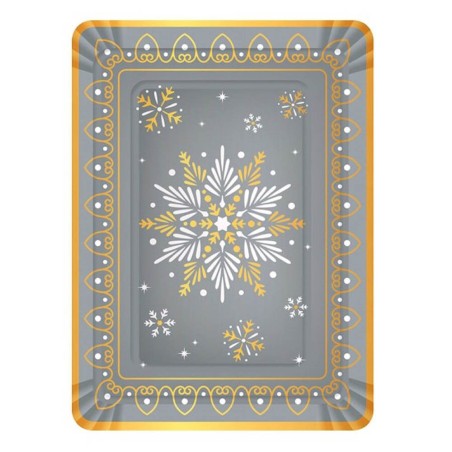 BANDEJA CARTON PLATA 25X34CM