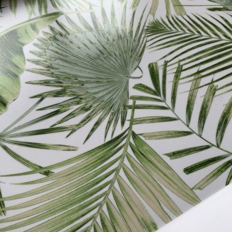 BANDEJA CON ASAS 37.5X50.5X5CM HOJAS VERDES