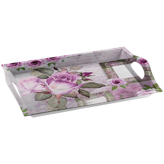 BANDEJA CON ASAS 30.50X44X5CM "ROSAS"