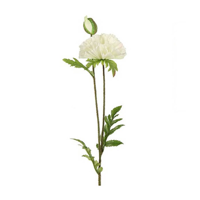 FLOR ARTIFICIAL PAPAVER BLANCO