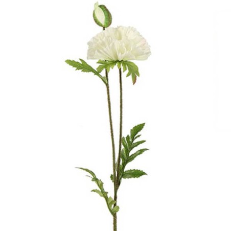 FLOR ARTIFICIAL PAPAVER BLANCO
