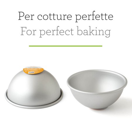 Molde semiesfera 15x7.5cm aluminio