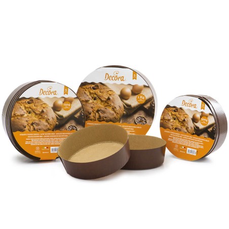 5 Moldes de papel panettone 21x7cm