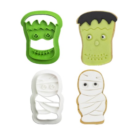 Cortadores de galletas Halloween - Momia/Frankenstein