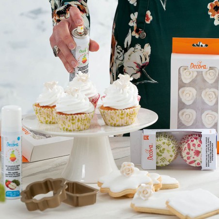 Cápsulas para cupcakes - Flores de acuarela 36 und