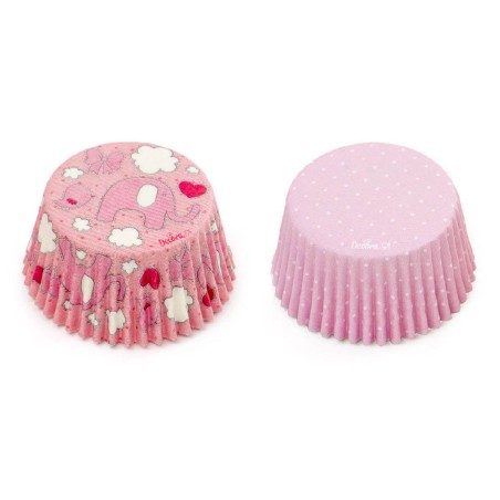 Cápsulas para cucpakes- Elefante rosa 36und