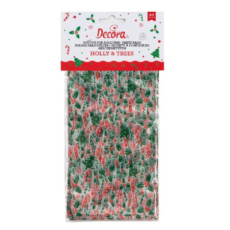 Bolsas para dulces Navidad 12.5x24cm 20und