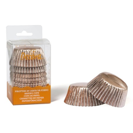 Cápsulas para cupcakes - oro rosa 60und