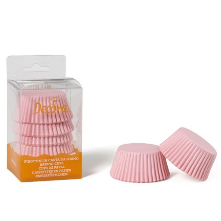 Cápsulas para cupcakes rosas 75und