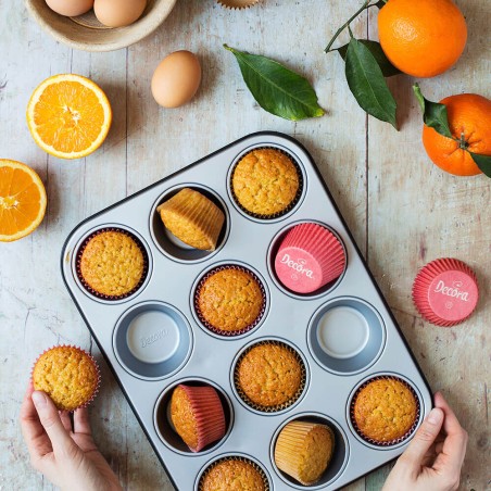 Cápsulas para cupcakes rosas 75und