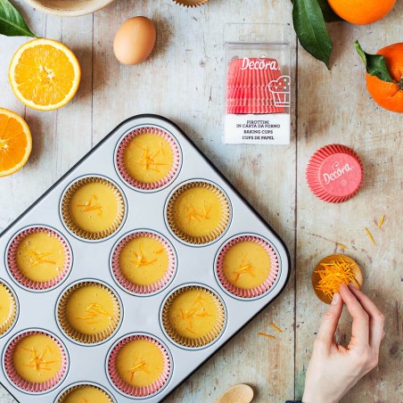 Cápsulas para cupcakes rosas 75und