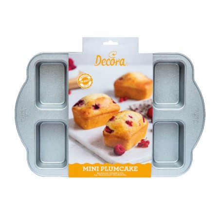 Molde mini plum cake - 8 cavidades rectangulares