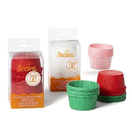 Cápsulas onduladas verde/rojo 25und