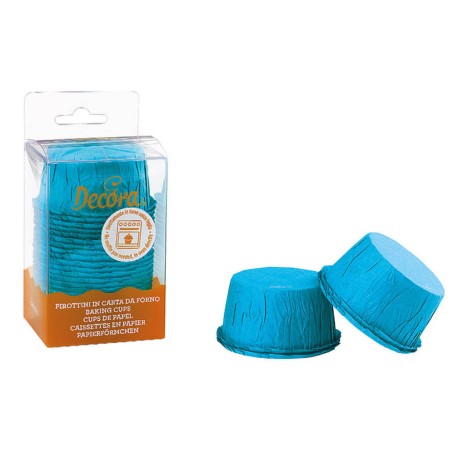 Cápsulas de papel onduladas- azul 25und