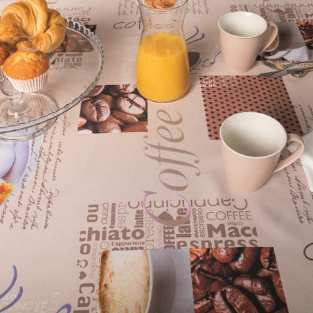 Mantel antimanchas coffee 150x200cm