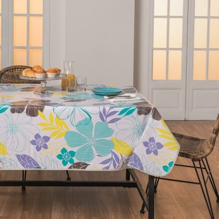 Mantel hule flores 140x200cm