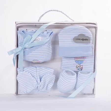 CONJUNTO 5P AZUL RECIEN NACIDO