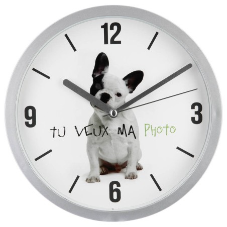 RELOJ DE PARED 22CM PERRITOS