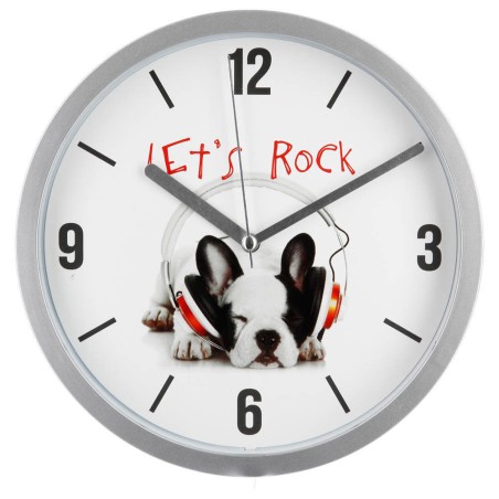 RELOJ DE PARED 22CM PERRITOS