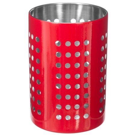 PORTA CUBIERTOS ROJO INOX
