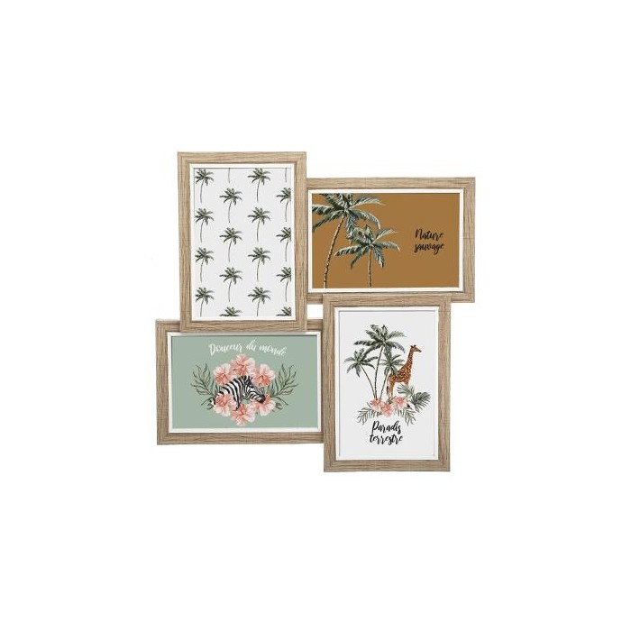 MARCO DE FOTOS MÚLTIPLE 4F MADERA