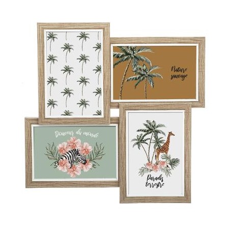 MARCO DE FOTOS MÚLTIPLE 4F MADERA