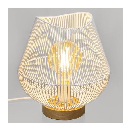 LÁMPARA DE MESA 28CM METAL BLANCO