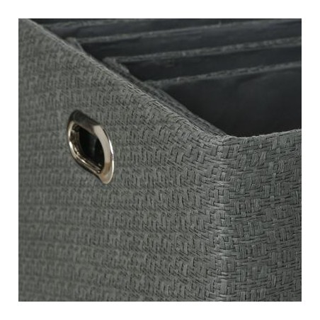 CESTO ALMACENAJE GRIS 32X22X15CM