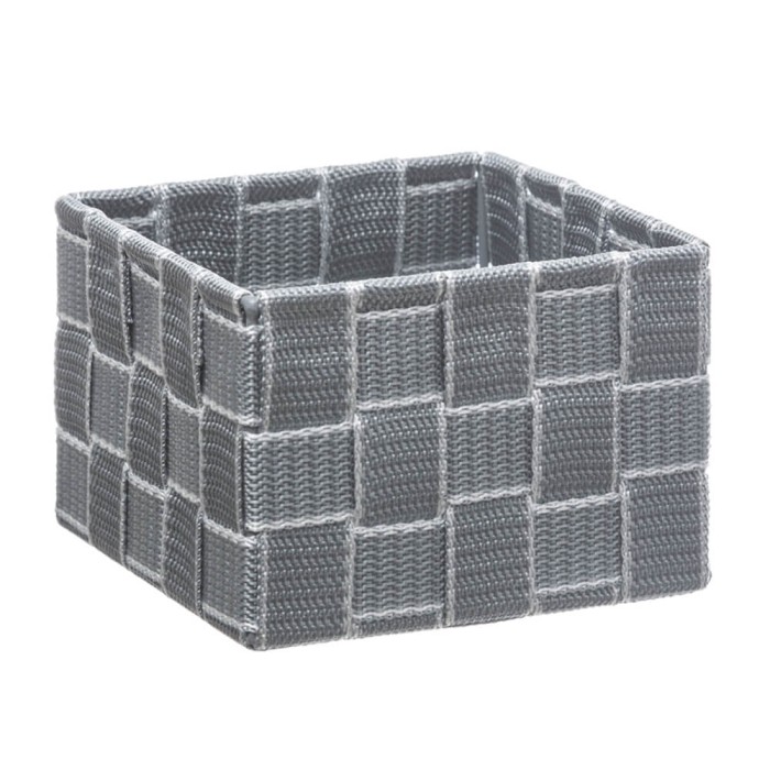 CESTO ORDENACIÓN GRIS 28X10CM