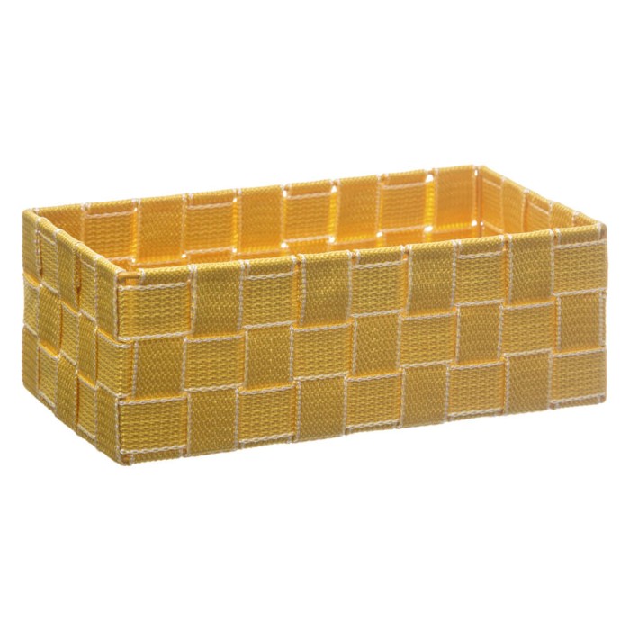 CESTO ORDENACIÓN MOSTAZA 26X13X9CM