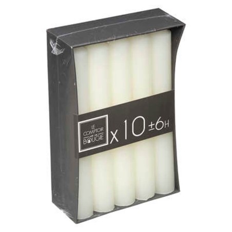 10 VELAS CANDELABRO MARFIL 16CM