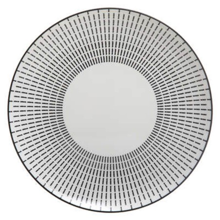 PLATO LLANO 26CM LÍNEAS NEGRAS