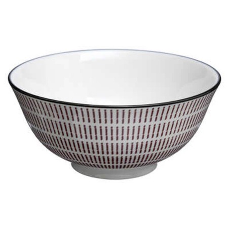 BOWL PORCELANA 50CL LÍNEAS ROJAS