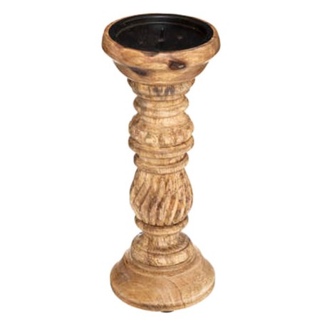 PORTAVELA MADERA 25CM 