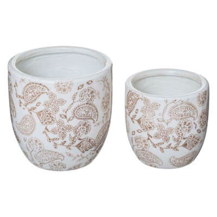 MACETA CERAMICA FOLK 15X15CM