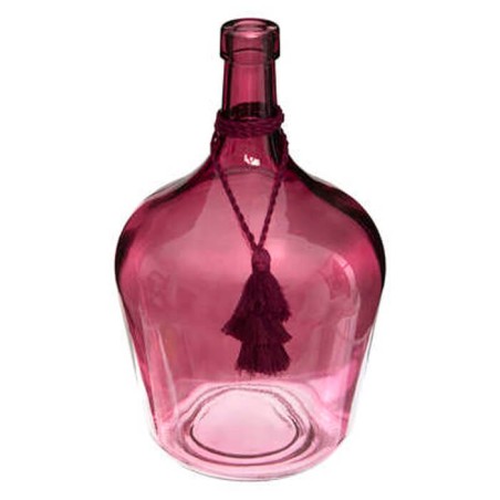 JARRON CRISTAL 25CM CIRUELA/VERDE/TRANSPARENTE