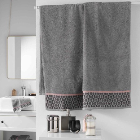 TOALLA DE BAÑO 90X150CM GRIS CENEFA
